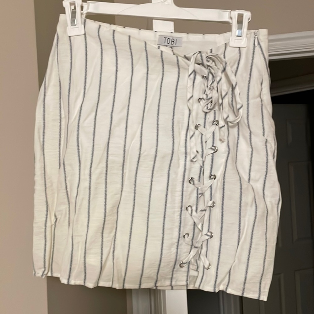 Tobi stripes mini skirt